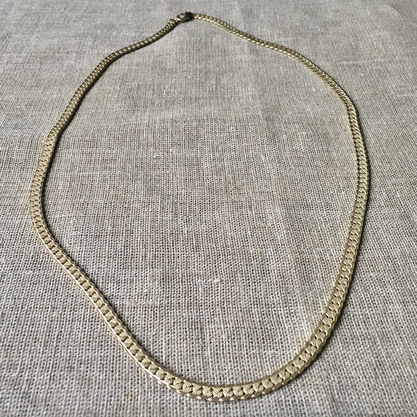 Golden Brass Herringbone Chain