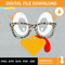 Thanksgiving Svg, Turkey Face Svg, Leopard Print Glasses Svg Png Dxf Eps Design Graphic.jpg