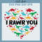 I Rawr You SVG, Dinosaur Heart SVG, Valentine Dinosaur SVG PNG DXF.jpg