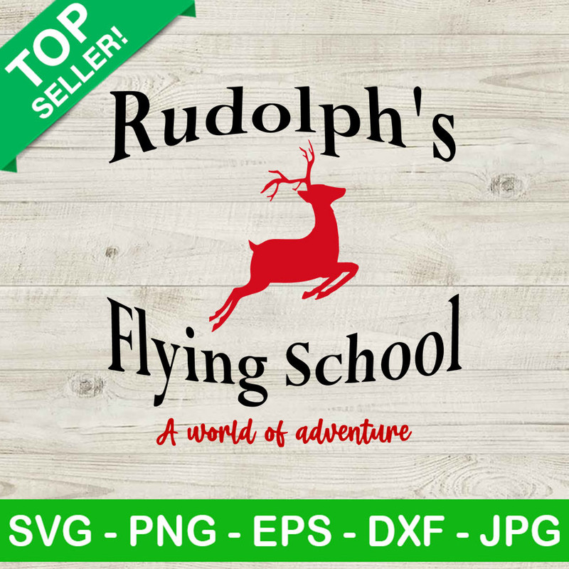 Rudolph's Flying School SVG, Christmas Reindeer SVG, Flying Reindeer SVG.jpg