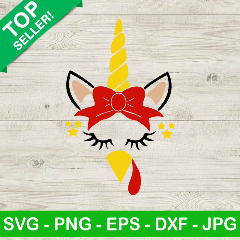 Turkey face unicorn SVG, Turkey unicorn SVG, Thanksgiving unicorn SVG.jpg