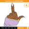 Middle Finger Black Girl Svg, Swearing Svg, Funny Signs Svg.jpg