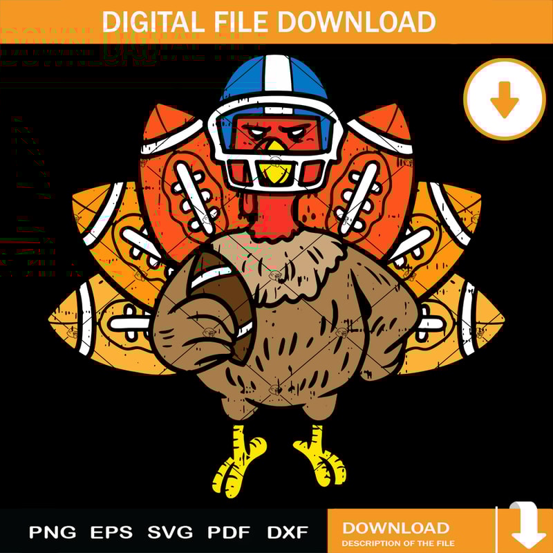Thanksgiving Football Turkey Svg, Boy Turkey Svg, Football.jpg