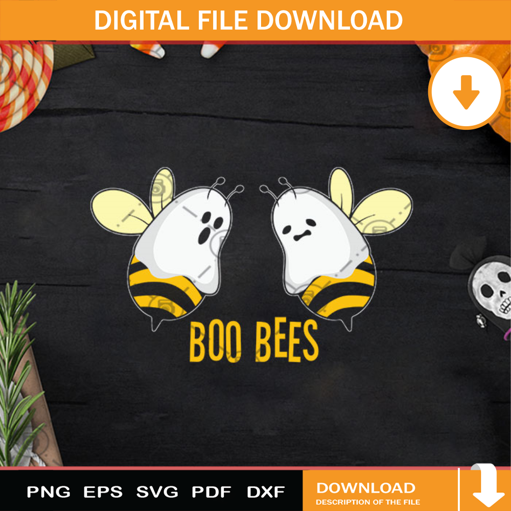 Funny Bees Halloween Boo Costume SVG, Bees Boo Halloween SVG, Couple Bees SVG, Boo Bees SVG.jpg