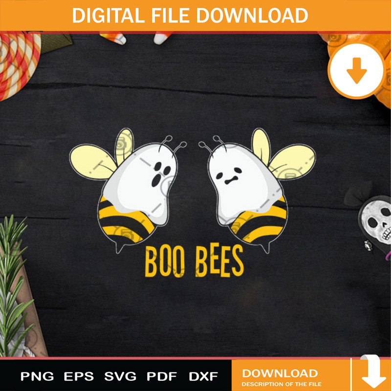 Funny Bees Halloween Boo Costume SVG, Bees Boo Halloween SVG, Couple Bees SVG, Boo Bees SVG.jpg