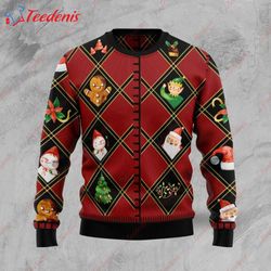 Christmas Symbols Ugly Christmas Sweater, Christmas Adult Sweaters  Wear Love, Share Beauty