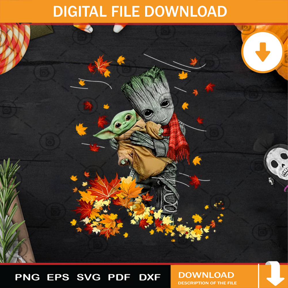 Groot Baby Yoda PNG, Halloween PNG, Groot PNG, Baby Yoda PNG, Starwar Disney PNG Digital Download.jpg