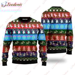 funny striped christmas pattern ugly christmas sweater, best womens ugly christmas sweater wear love, share beauty