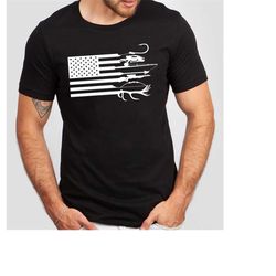 hunting shirt, fishing shirt, hunting usa flag shirt, gift for hunter, fisherman