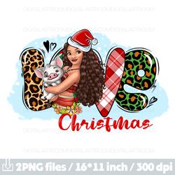 Moana Love Christmas Clipart Png sublimation design
