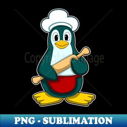 Penguin As Baker With Rolling Pin - Aesthetic Sublimation Digital File - Unleash Your Inner Rebellion