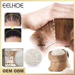 eelhoe anti-loss hair soap bar rice shampoo soap reject dry hair soap shampoo nourishing hair handmade soap improve hair