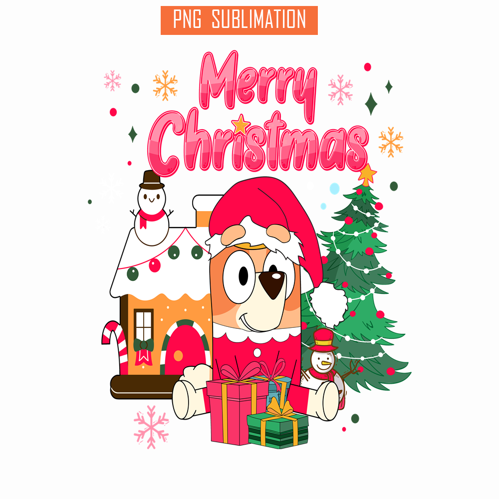 CRM13112307-Bingo And Christmas Gift PNG, Christmas Tree PNG, Bluey And Santa Claus PNG.png