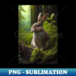 Bunny in the forest - Exclusive PNG Sublimation Download - Perfect for Sublimation Art
