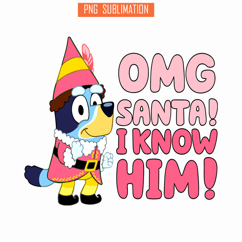 CRM13112323-Bluey Know Santa PNG, Merry Christmas PNG, Bluey Costume PNG.png