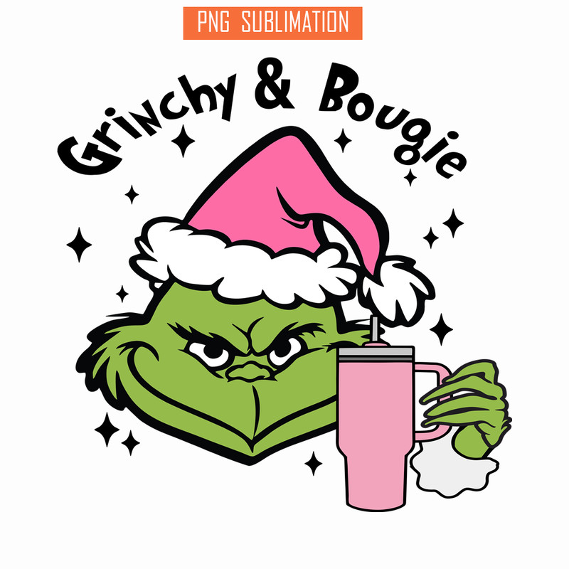 CRM13112332-Grinchy And Bougie PNG, Grinch In Pink PNG, Grinchmas PNG.png