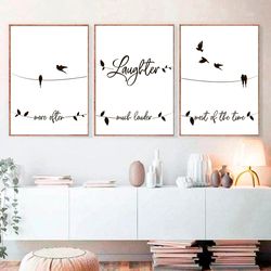 Inspirational Quotes Wall Art Motivation Poster Printable Modern Minimalist Wall Art Quote Inspirational Print Set of 3