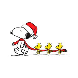 christmas snoopy and woodstock cartoon characters svg