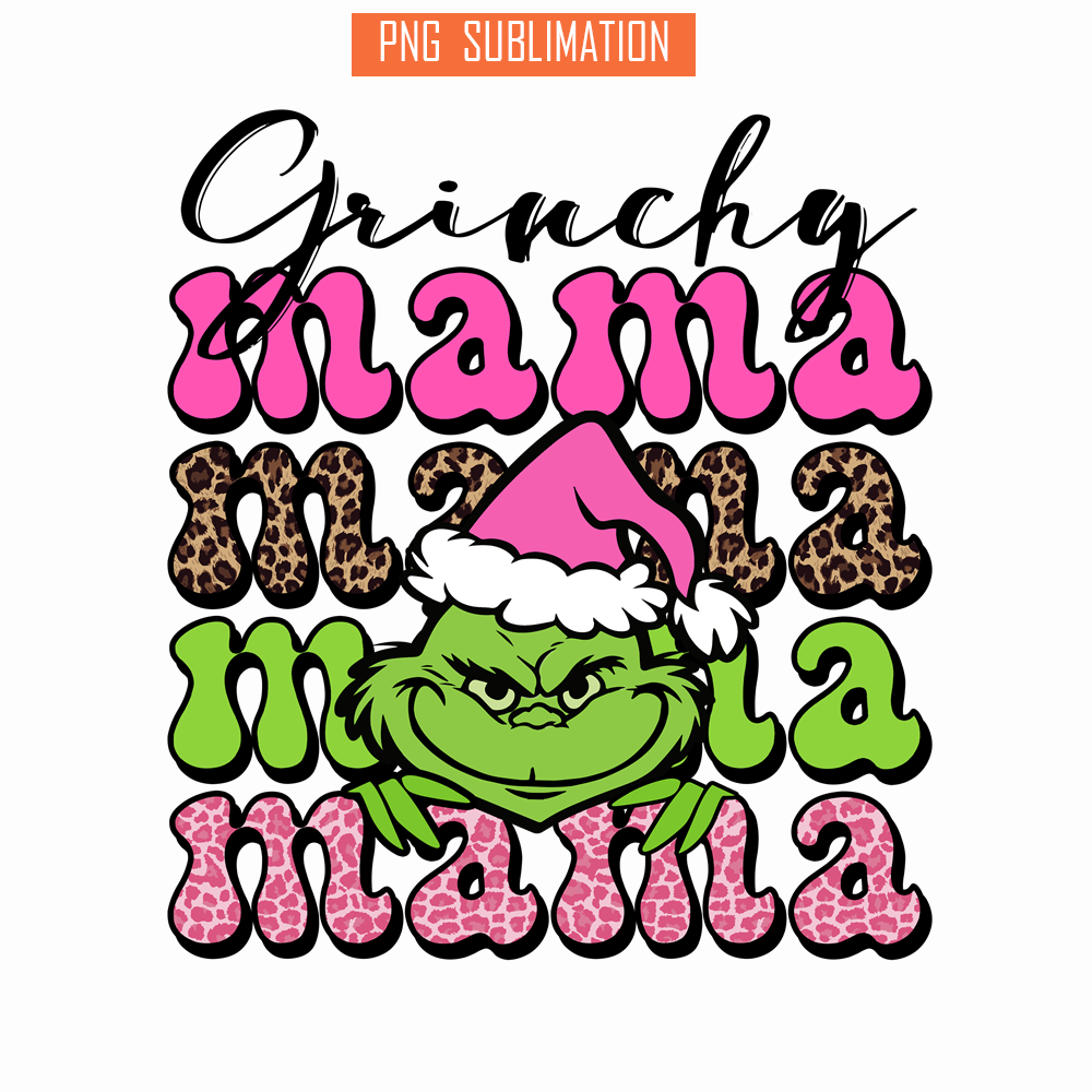 CRM13112370-Grinchy Mama PNG, Grinchy Extra PNG, Leopard Christmas PNG.png