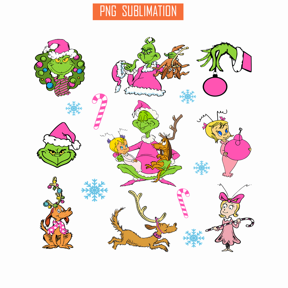 CRM13112377-Grinch Cartoon PNG, Christmas Day PNG, Grinch Era PNG.png