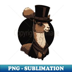 Alpaca Top Hat - Decorative Sublimation PNG File - Perfect for Creative Projects