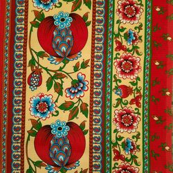 Russian fabric by the yard Floral fabric, Wafer Cotton, red flower fabric, towel fabric, folk art fabric,kitchen textil