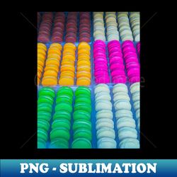 Colorful French Macarons Aesthetic Photo Artwork - Digital Sublimation Download File - Revolutionize Your Designs