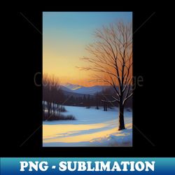Oil Landscape claude Monet - Winter Nature - Premium Sublimation Digital Download - Defying the Norms