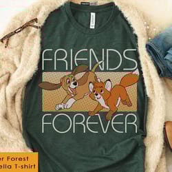 disney the fox and the hound friends forever tshirt, disney group tshirt, disneyland family matching tshirts, magic king