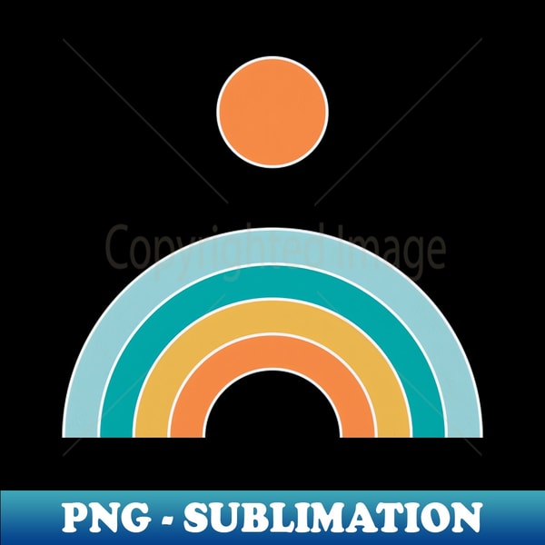LU-20231120-58948_Retro geometric rainbow - teal and orange 7775.jpg