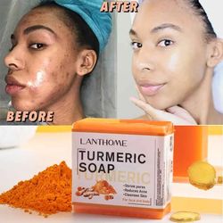 turmeric soap face cleansing anti acne whitening skin lightening face remove