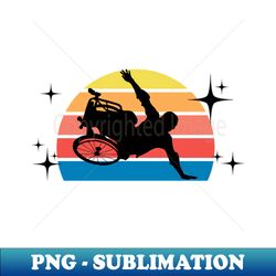 WCMX Wheechair Skater Retro Sunset - Special Edition Sublimation PNG File - Defying the Norms