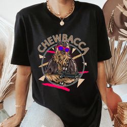 star wars chewbacca 90s portrait tshirt, chewbacca portrait tee, birthday party music shirt, disney birthday, disneyland