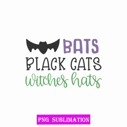 bats black cats witches hats svg