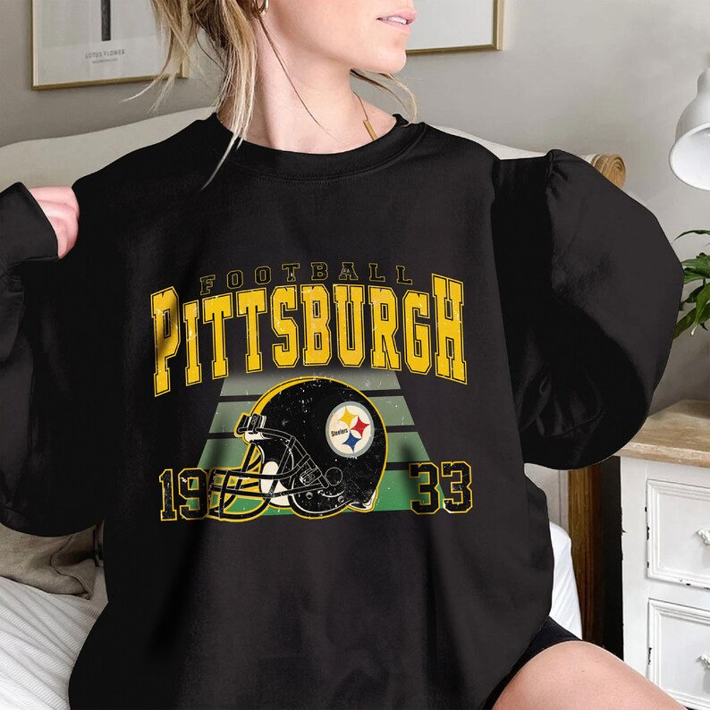 Vintage Pittsburgh Football Vintage Sweatshirt, Steelers Crewneck Retro Shirt, Gift For Fan Pittsburgh Football, Pittsburgh Sweatshirt.jpg