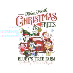 farm fresh christmas tree bluey tree farm png file