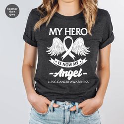 lung cancer gifts, awareness month t-shirts, memorials outfit, lung cancer ribbon graphic tees, family support clothing,