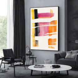 large wall art canvas, large abstract painting, large modern wall art, extra large wall art design, framed canvas ready