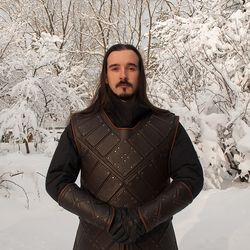 Jon Snow brown leather armor (replica) / handmade / Jon Snow costume / Stark Armor Cosplay / GoT / LARP / Brigandine