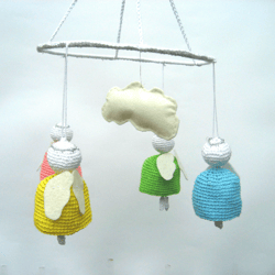 Angels mobile, Baby Angels crib mobile, Thebabemuse, forest mobile, baby shower gift