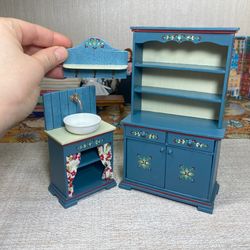 kitchen furniture for a dollhouse. 1:12. furniture for dolls. doll miniature.