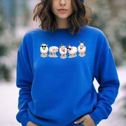 sheep christmas shirt, christmas sheep sweatshirt, sheep gift for women, cute farmer shirt, sheep lover christmas t-shir