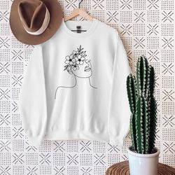 floral head sweatshirt, mental health awareness week sweatshirt, affirmation sweatshirt, positive thoughts sweatshirt, g