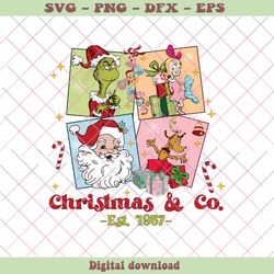 Retro Merry Grinchmas Christmas And Co Est 1957 PNG File