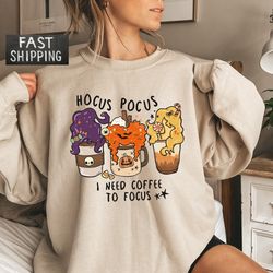 hocus pocus i need coffee to focus shirt, hocus pocus shirt, seasonal therapist shirt, halloween shirt, happy halloween
