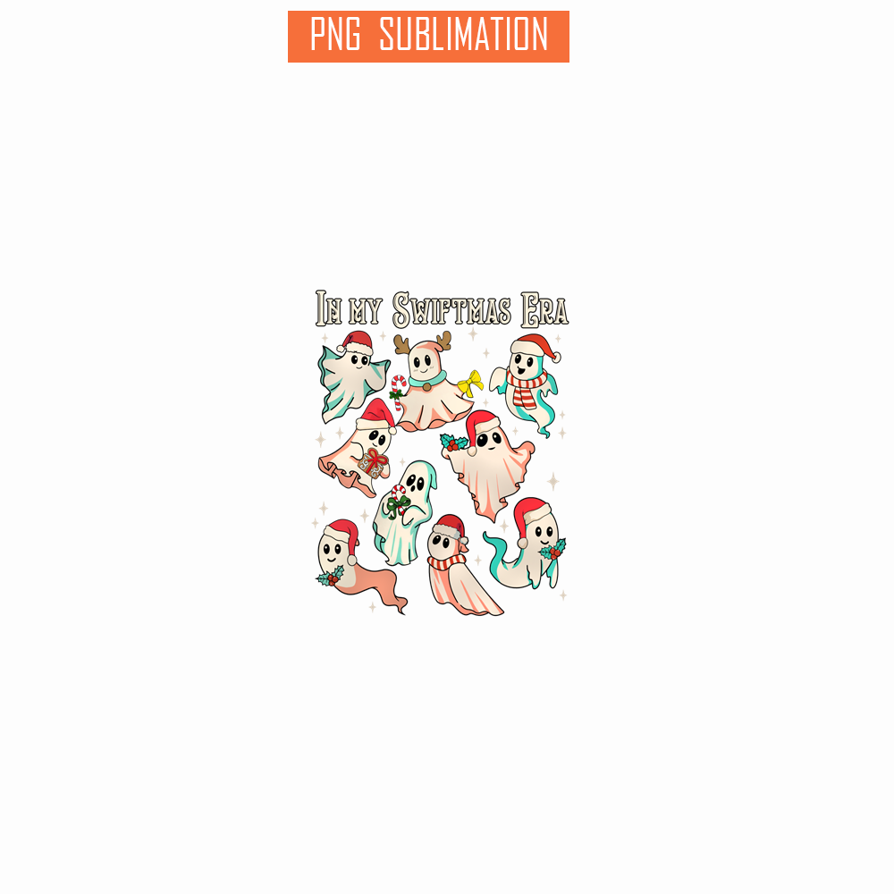 TLS13112309-In My Swiftmas Era PNG, Funny Ghost PNG, Retro Christmas PNG.png