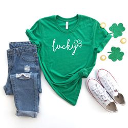 lucky shirt, st patrick's day shirt, st patty's shirt, irish shirt, shenanigans, shamrock shirt, lucky gift shirt, drink