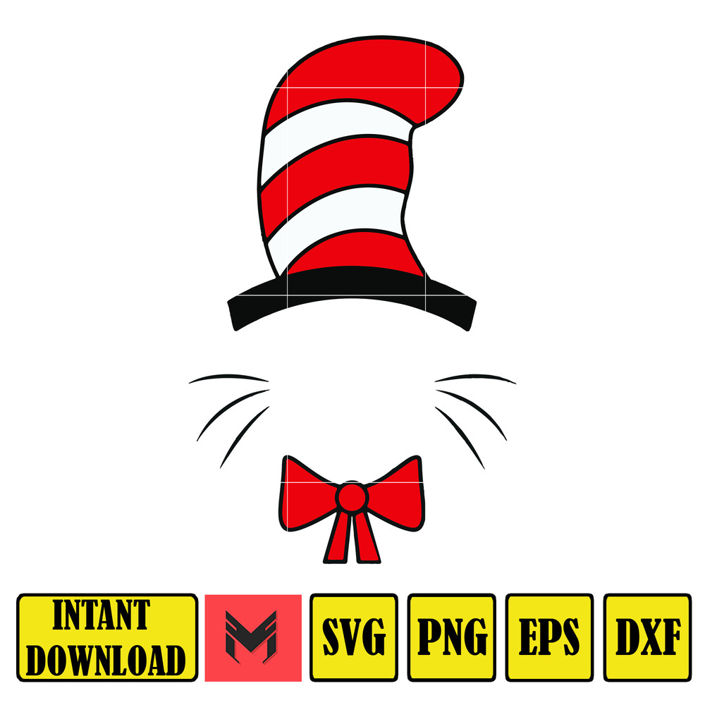 Dr Seuss Svg, Cat In The Hat SVG, Dr Seuss Hat SVG, Green Eggs And Ham Svg, Dr Seuss for Teachers Svg, Cricut, Thing Svg (181).jpg