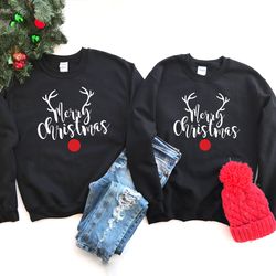 merry christmas sweatshirt, christmas sweatshirt, holiday sweatshirt, christmas gift, deer christmas sweatshirt, christm