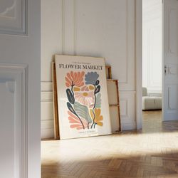 floral collection colourful print, boho home decor, plant gallery wall art, flower prints, colourful scandinavian design